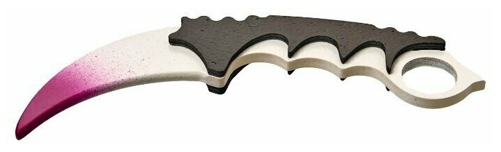 Деревянный нож керамбит Снежный градиент Мадженте (сувенир из дерева) из игры ксго/CSGO MASKME