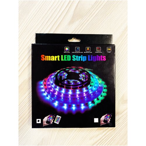 Светодиодная лента RGB LED Soft Ring Light 5м с bluetooth адаптером