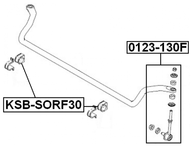 FEBEST KSBSORF30 Втулка стабилизатора KIA SORENTO 02-06 перед.прав/лев. - фотография № 2