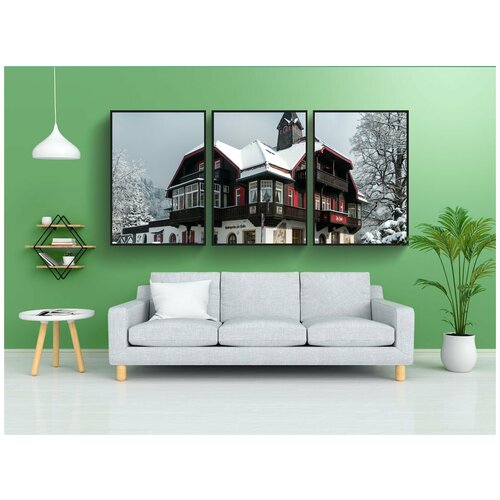 фото Набор модулных постеров для интерьера "инсбрук, австрия, зима" 60x90 см. в тубусе, без рамки lotsprints