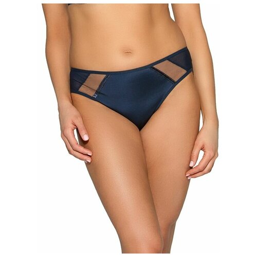 фото Трусы бразильяна ava lingerie, средняя посадка, с ластовицей, размер xxxl, синий