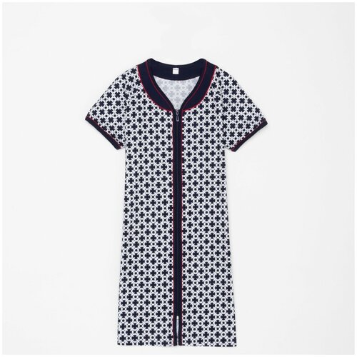 фото Халат женский на молнии № 428 цвет синий, р-р 58 нет бренда