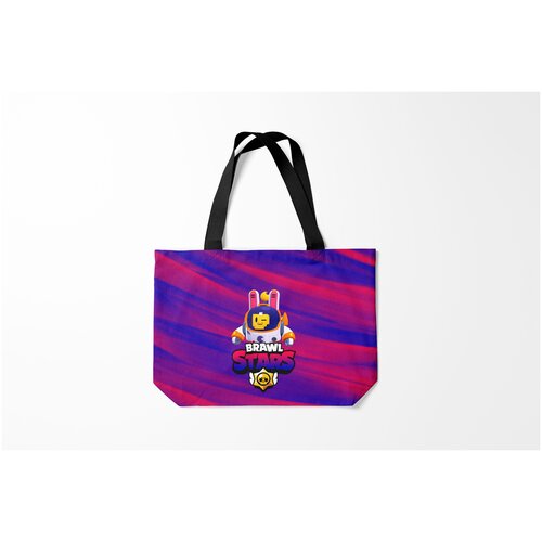 фото Сумка-шоппер / 46х35 см / геймерам / brawl stars лунный спрут burnettie