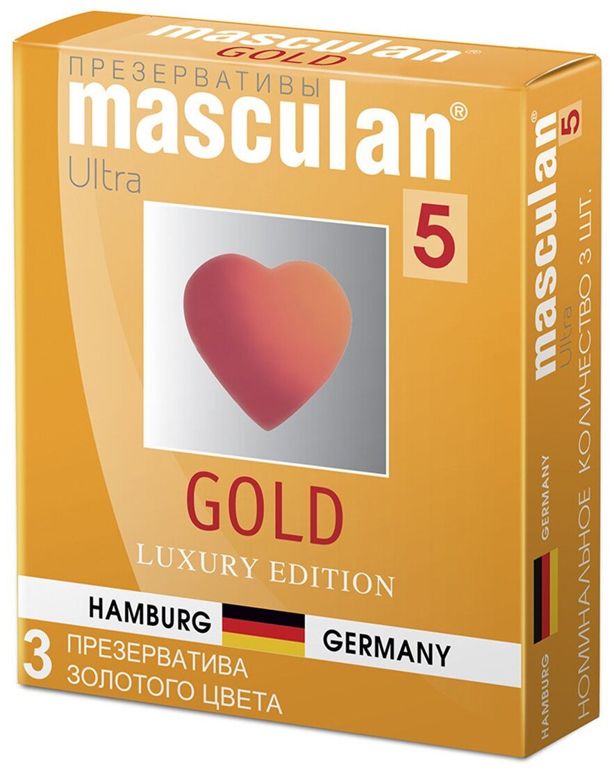 Презервативы masculan 5 Ultra Gold, 3 шт.