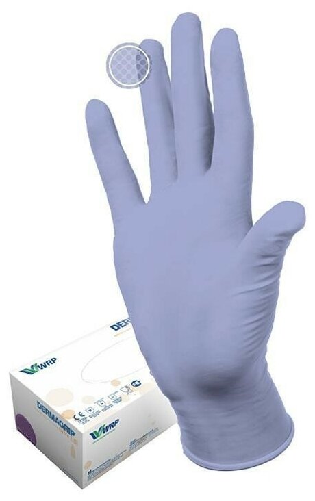 Мед. смотров. перчатки нитрил, нестер, н/о, Dermagrip Ultra LS (L) 100 пар