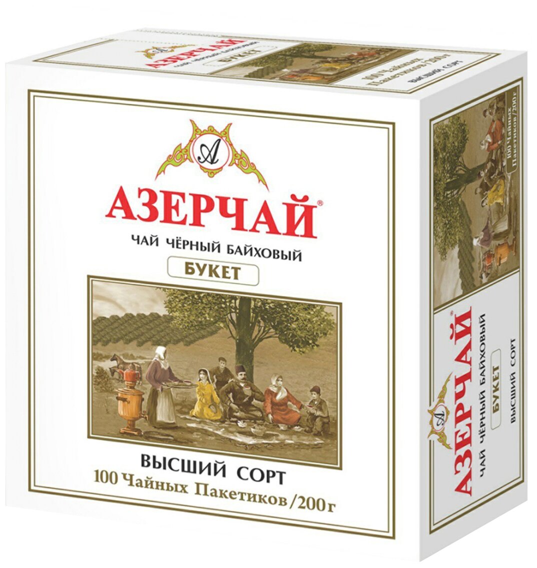 Азерчай "букет" чай черный, 100 пак