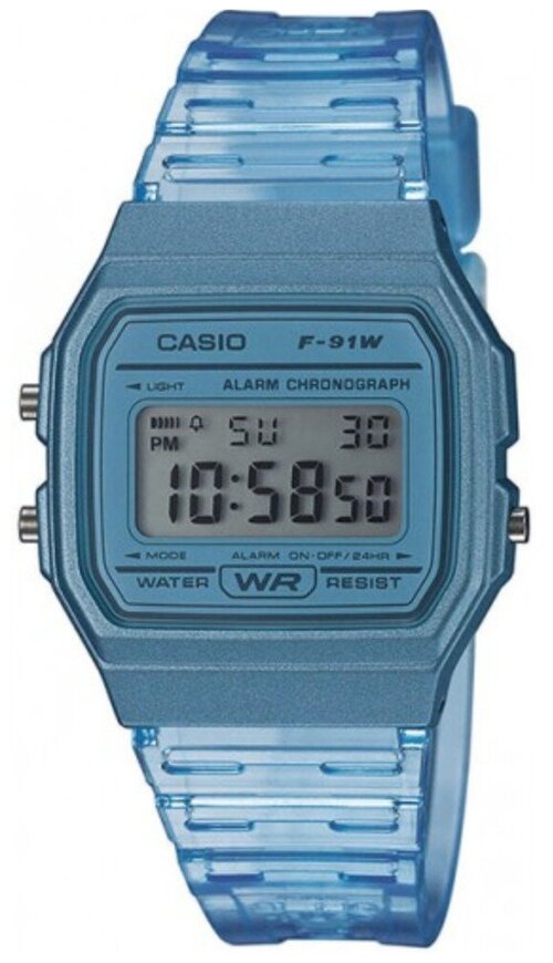 Наручные часы CASIO Наручные часы Casio F-91WS-2E, голубой