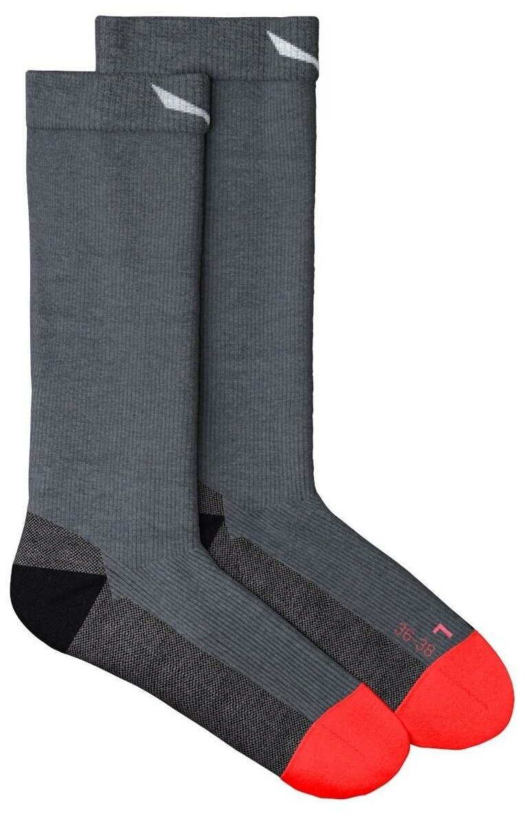 Носки Salewa 2022 Mtn Trn Am W Crew Sock Medium Grey Melange (EUR:36-38) 