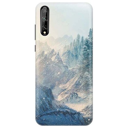 фото Ультратонкий силиконовый чехол-накладка для huawei y8p / honor 30i с принтом "снежные горы и лес" gosso