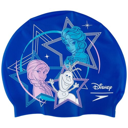 Шапочка детская SPEEDO Disney Junior Slogan Cap , Цвет - голубой/розовый;Материал - Силикон 100%