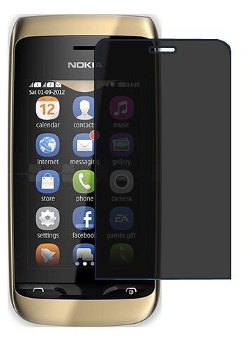 Nokia Asha 308 защитный экран пленка гидрогель конфиденциальность (силикон) Одна штука