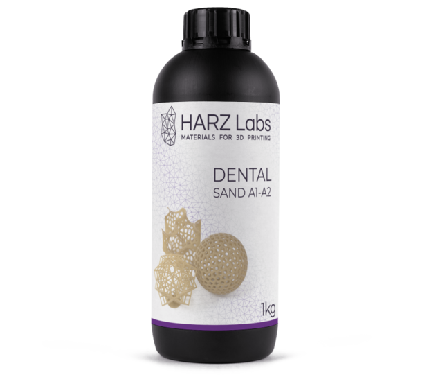 Фотополимерная смола HARZ Labs Dental Sand A1-A2 LCD/DLP 1 кг песочный