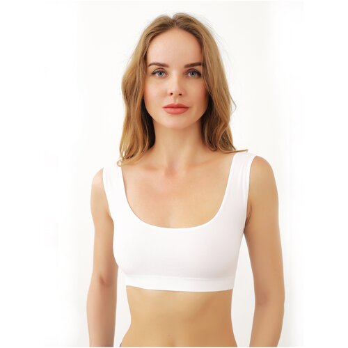 фото Топ intimidea top spalla larga, bianco (белый), 3-m/l