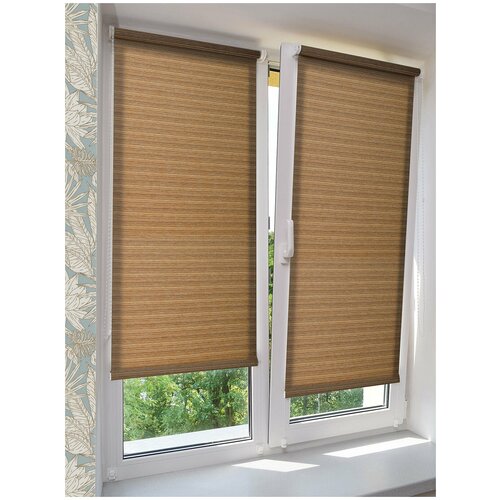 фото Рулонная штора с направляющими струнами sola "марракеш орех", 62*170 см