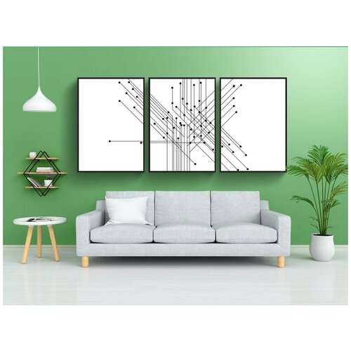 фото Набор модулных постеров для интерьера "сеть, социальное, абстрактный" 60x90 см. в тубусе, без рамки lotsprints