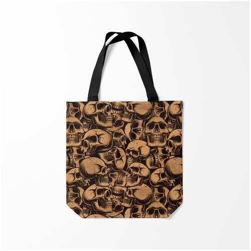 фото Сумка-шоппер / 40х40 см / популярные иллюстрации / черепа burnettie