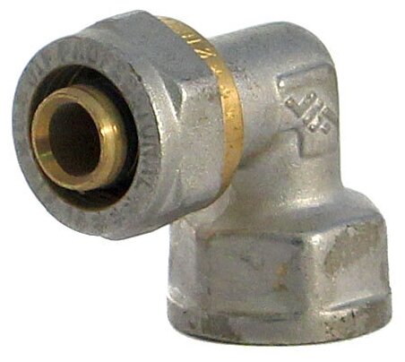 фото Металлопластиковый уголок Frap с цангой и гайкой 1/2", 16 мм