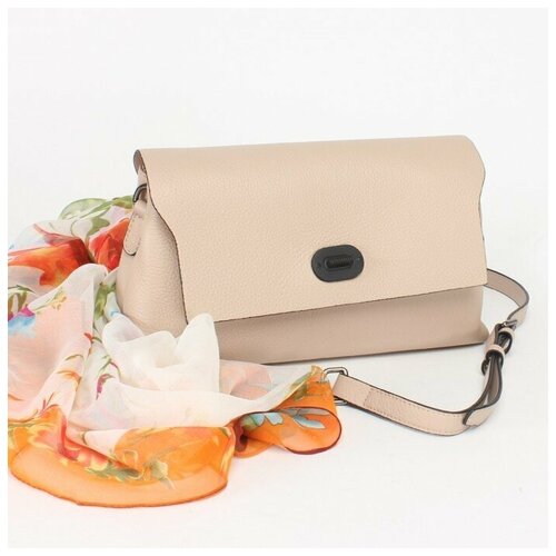 фото Сумка женская натуральная кожа gu 1201-f 8211, 2отд, плечевой ремень, бежевый 235964 аделия