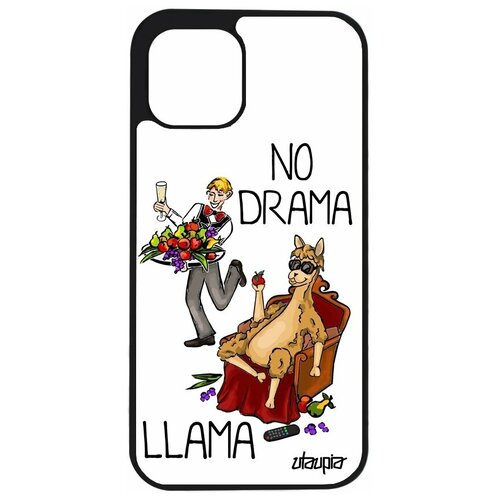фото Чехол на смартфон iphone 12, "no drama lama" llama комикс utaupia