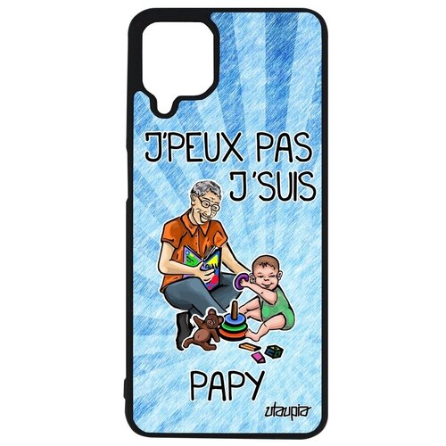 фото Чехол для // samsung galaxy a12 // "не могу - стал дедом!" карикатура прикольный, utaupia, голубой