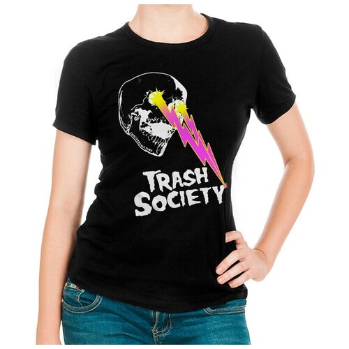 Футболка Design Heroes Trash Society Женская Черная 3XL