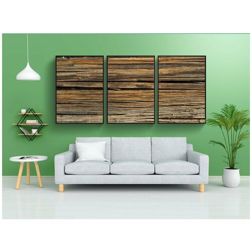 фото Набор модулных постеров для интерьера "древесина, текстура, текстура дерева" 60x90 см. в тубусе, без рамки lotsprints