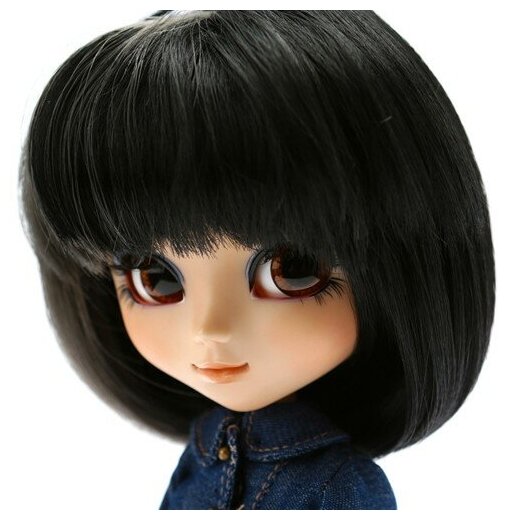 Pullip Wig Short Bob Black / Gray (Чёрно-серый парик-каре размер 22-25 см для кукол Пуллип / Дал / Биул / Исул / Таянг), Groove inc