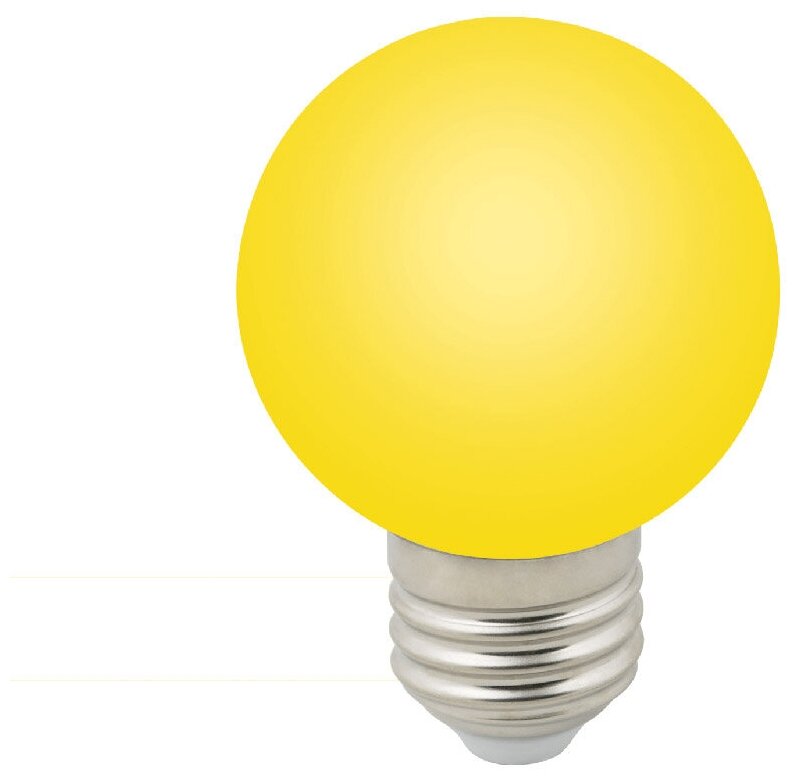 Лампа декоративная светодиодная (UL-00006961) Volpe LED-G60-3W-YELLOW-E27-FR-С - фотография № 2