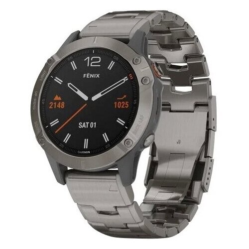 Умные часы Garmin Fenix 6 Sapphire титановый с титановым браслетом 7734000₽