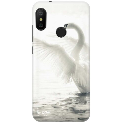 фото Силиконовый чехол на xiaomi mi a2 lite / redmi 6 pro / сяоми ми а2 лайт / редми 6 про с принтом "лебедь" gosso