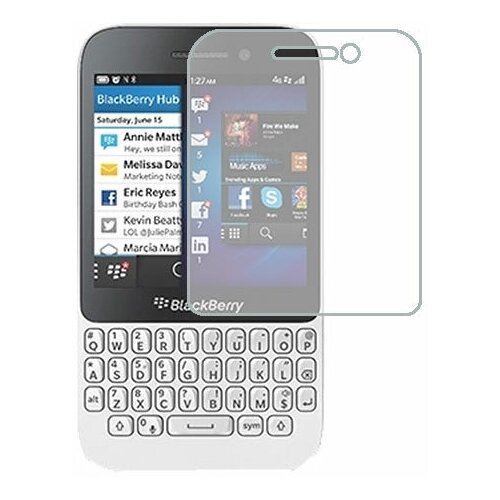 BlackBerry Q5 защитный экран Гидрогель Прозрачный (Силикон) 1 штука blackberry curve 9370 защитный экран гидрогель прозрачный силикон 1 штука
