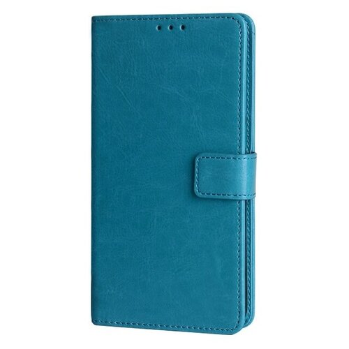 фото Чехол-книжка mypads для samsung galaxy a12 (sm-a125f) 2020/21 / a12 nacho sm-a127f из качественной импортной кожи с подставкой застежкой и визитницей голубой