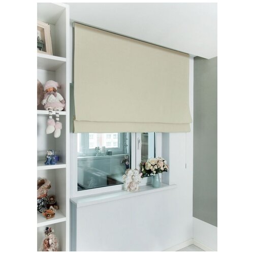 Римские шторы блэкаут на окна для комнаты, Моя Штора, 150x150см, Шампань