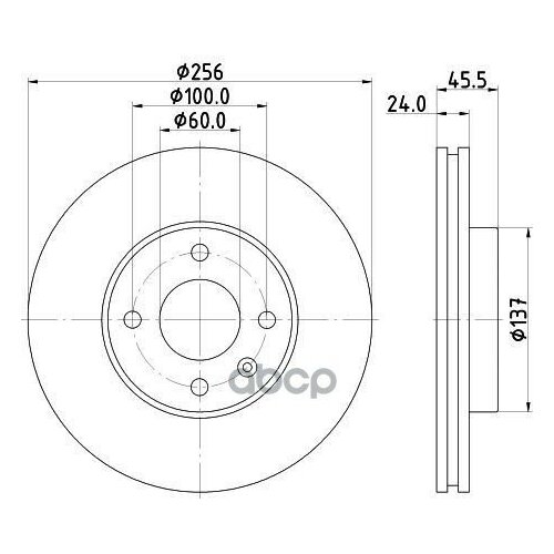 фото Диск тормозной | перед | nisshinbo арт. nd6099k