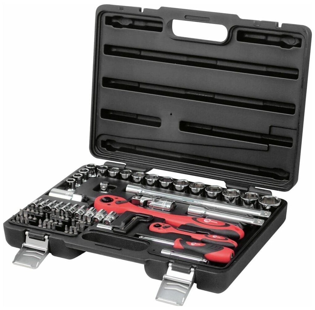 INTERTOOL Профессиональный набор инструментов 72ед., 1/2 и 1/4, Cr-V ET-6072