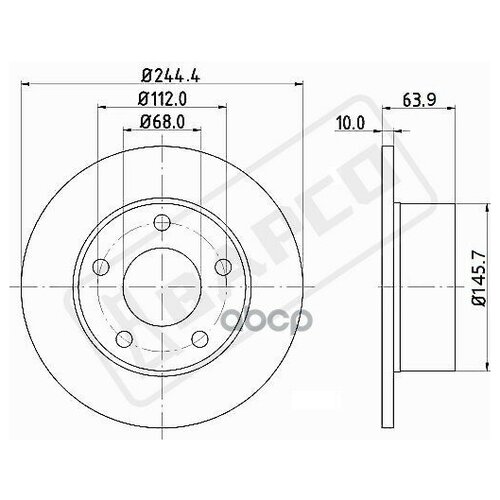 Диск Тормозной BAPCO арт. BD0150