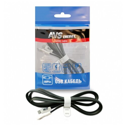 USB кабель AVS для iphone 5(1м) IP-551 (плоский) кабель для телефона avs usb в iphone 5 1 м ip 51 avs a78041s