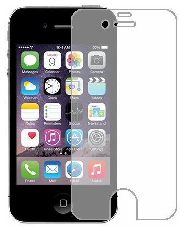 Apple iPhone 4s защитный экран Гидрогель Прозрачный (Силикон) 1 штука