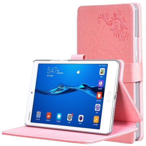 фото Чехол mypads для huawei mediapad t3 7.0 (bg2-w09) с визитницей и держателем для руки розовый натуральная кожа prestige бизнес класса