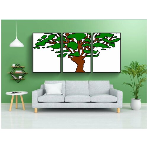 фото Набор модулных постеров для интерьера "дерево, геральдический, символ" 60x90 см. в тубусе, без рамки lotsprints