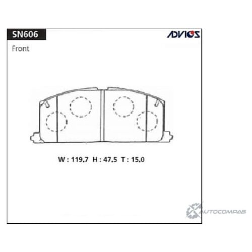 Дисковые тормозные колодки ADVICS SN606