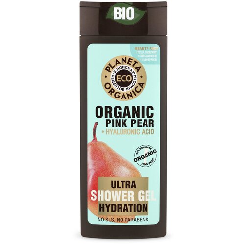 Гель для душа Planeta Organica Organic pink pear, 340 мл, 388 г