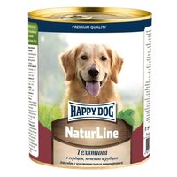 Корм для собак Happy Dog NaturLine, телятина, сердце, печень, рубец 970 г