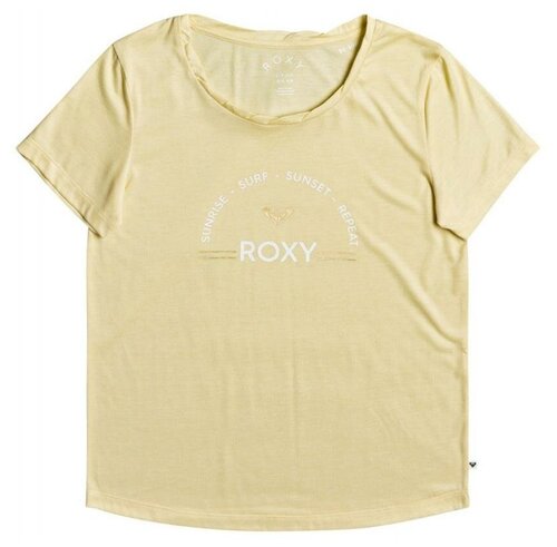 Футболка Roxy, размер XS, желтый, бежевый