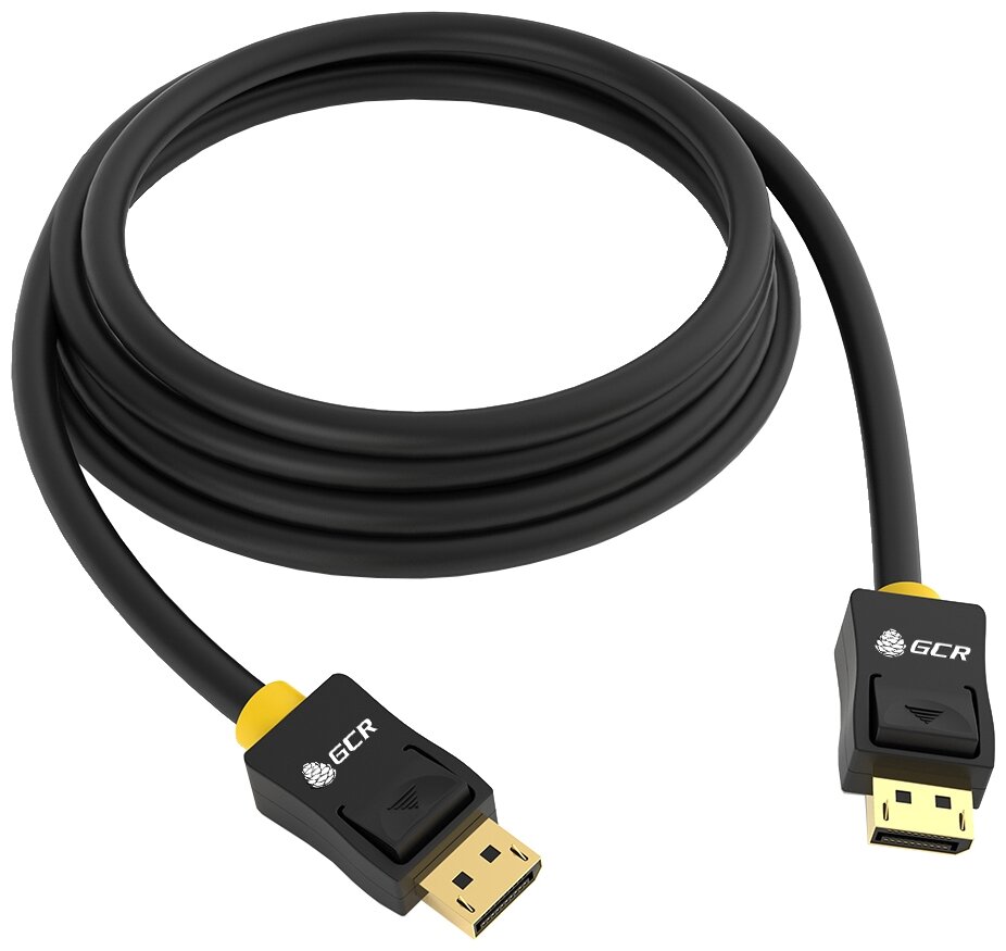 Кабель GCR DisplayPort v1.2 (GCR-DP2DP), 7 м, 1 шт., черный - фотография № 1