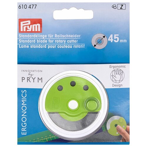 prym 431142 наперсток ergonomics размер l светло зеленый 53469333762 Запасное лезвие Стандарт для раскройного ножа Ergonomics, диаметр 45мм, Prym, 610477