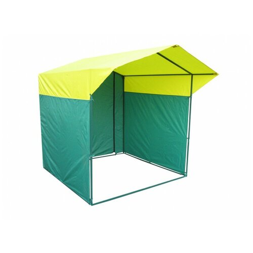 фото Палатка торговая митек домик 4.0х3.0 к (труба 20х20) желто-зеленый