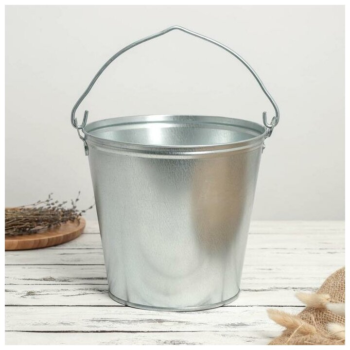 фото Ведро оцинкованное 7 л, оцинкованное