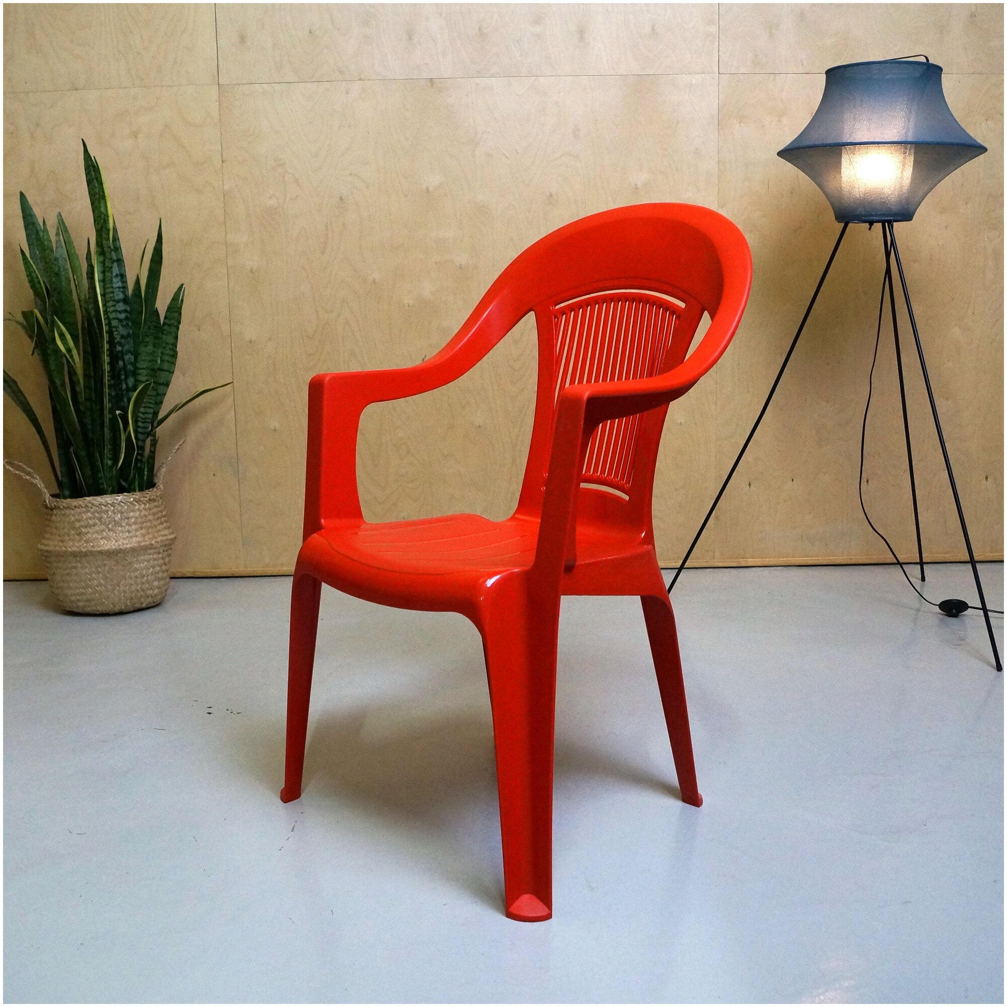 Садовые пластиковые кресла Венеция, Красный, 2 шт - фотография № 5