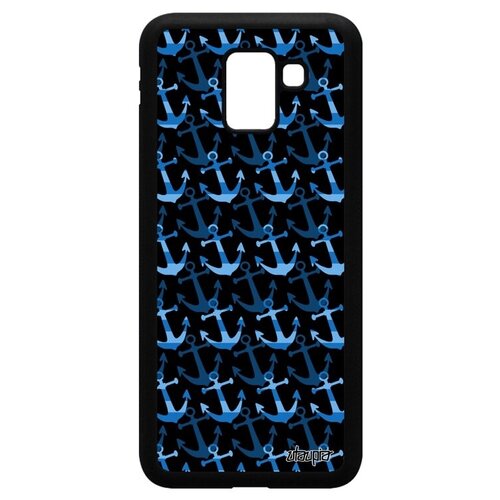 фото Ударопрочный чехол на смартфон // samsung galaxy j6 2018 // "якорь" моряк корабль, utaupia, темно-синий